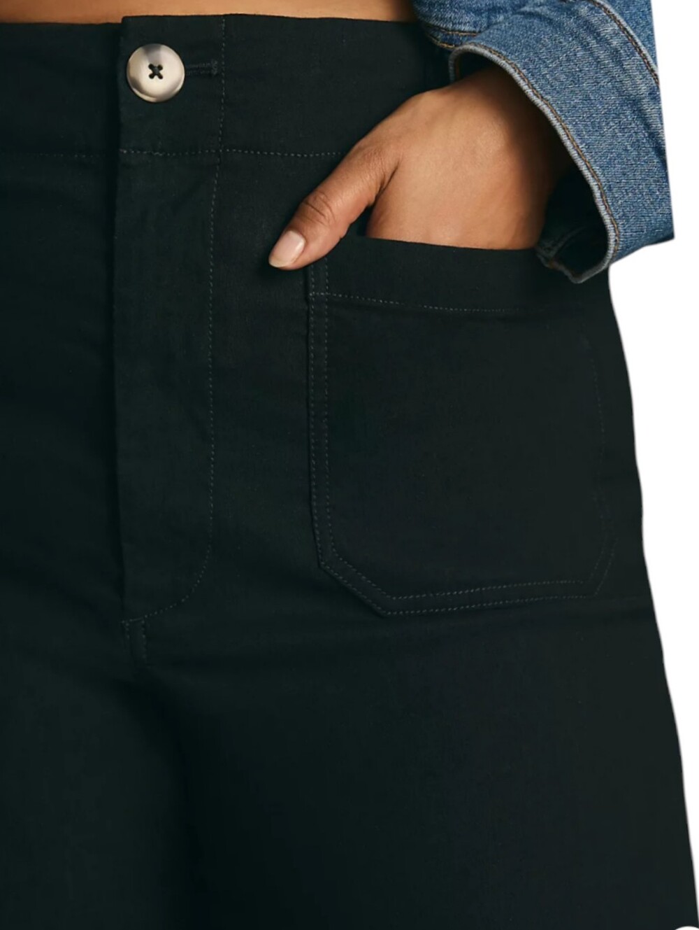 NWT Anthropologie Maeve The Colette Wide-Leg Pants | Size 28 | Black Full Length - Picture 3 of 14